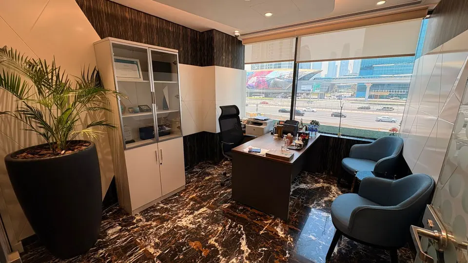 Furnished executive office for annual rent on Sheikh Zayed Road Dubai