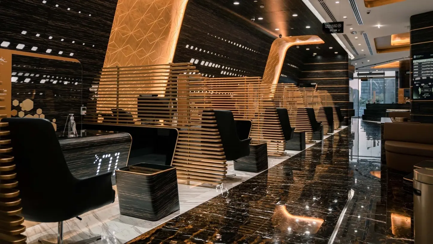 Falak Tayyeb Platinum government service counters ready to welcome customers