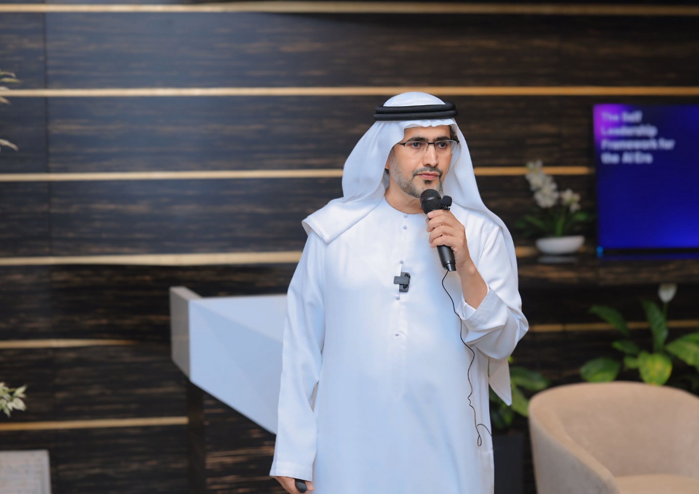 Mr. Ghanim Al Falasi speaking during an FTP programme in Dubai