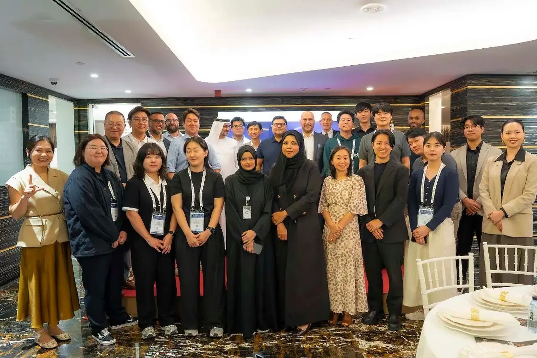 Korean technology startup delegation and programme partners together in Dubai