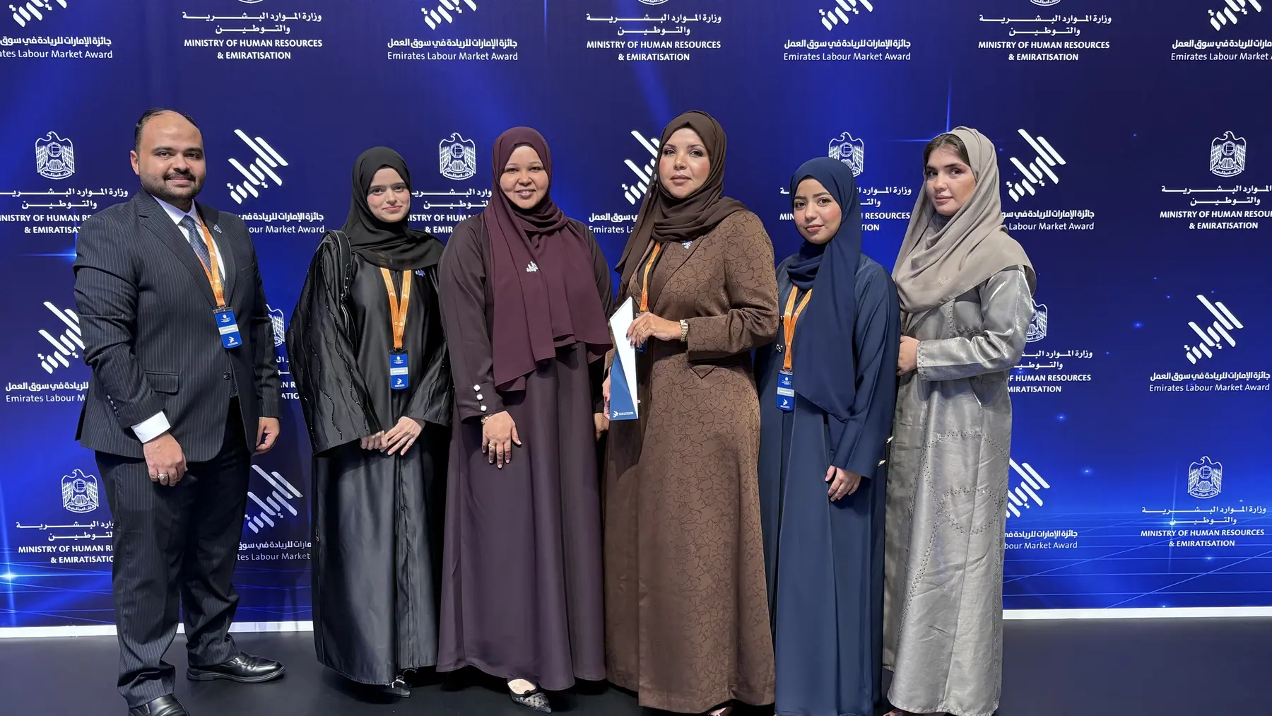 Falak Tayyeb Platinum representatives at the UAE Labour Market Award 2025